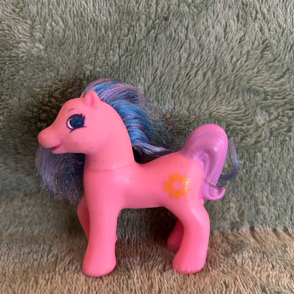 My Little Pony SUN SPARKLE Pink MLP Yellow Sun Cutie Sparkle Eyes Jewel 1998